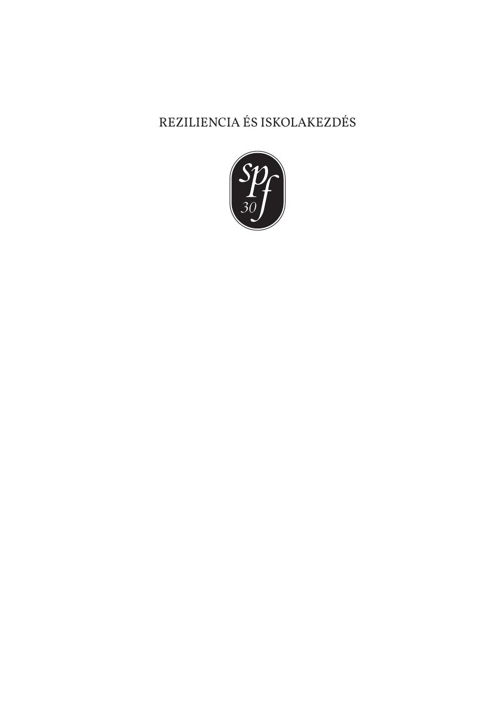 Title page of Reziliencia és iskolakezdés by Róbert Erdei